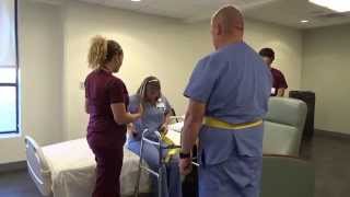 Physical Therapy Transfer Training  How To Transfer From Wheelchair To Bed [upl. by Arvad]