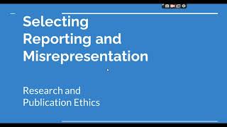 Selective Reporting and Misrepresentation of data Research and Publication ethics Phd coursework [upl. by Jaime]