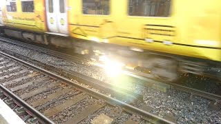 Merseyrail 507 009 making arcs at Birkdale station [upl. by Torp]