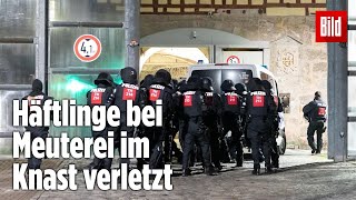 Gefängnismeuterei Polizei stürmt Knast in Thüringen  JVA Untermaßfeld [upl. by Acinemod]